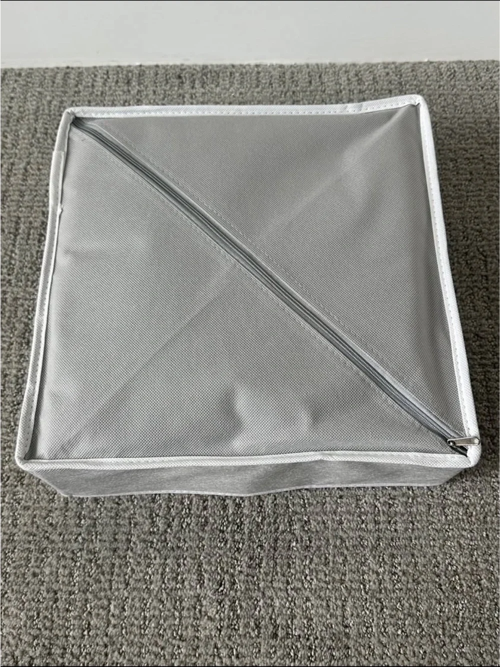Amazon Gray Fabric Drawer Organizer Set with Multiple Compartments
